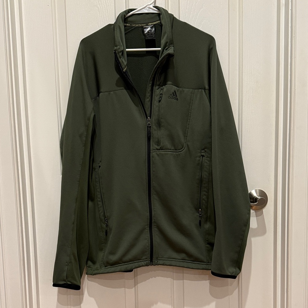 Green Adidas Zip-Up Jacket